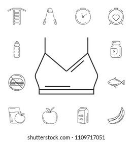Sport bra icon. Simple element illustration. Sport bra symbol design from Gym and Health collection set. Can be used for web and mobile on white background
