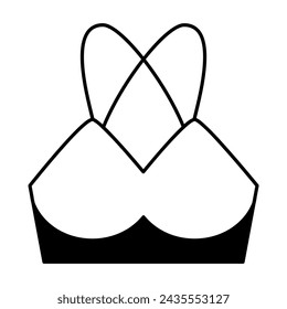 A sport bra line icon. Weight loss and healthy lifestyle concept. 