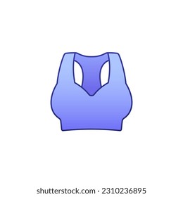 sport bra top icon with outline