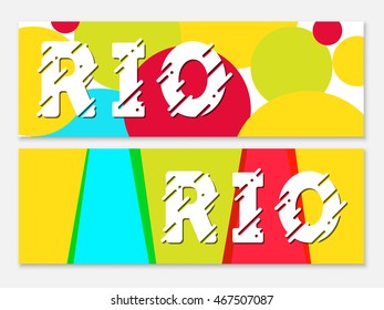 Sport Brazil Vector Illustration for Art, Print, web design advertising. Summer 2016 Brazil background. 