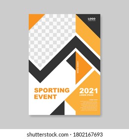 Sport brochure with photo. - Vector.