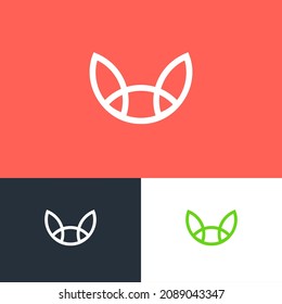 Sport bunny logo design concept. Summer logomark illustration. Can representing activity, outdoor, wild.
