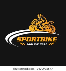 sport byke ride logo vector design