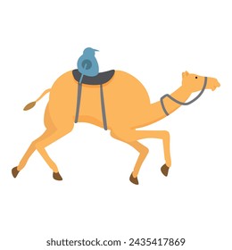 Sport camel racing icon cartoon vector. Chase farming sport. Arabia saudi