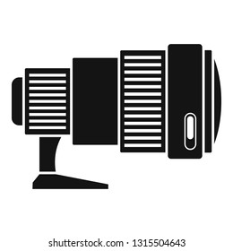 Sport camera lens icon. Simple illustration of sport camera lens vector icon for web design isolated on white background