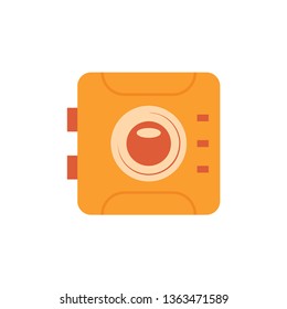 Sport camera and photography equipment vector icon.
