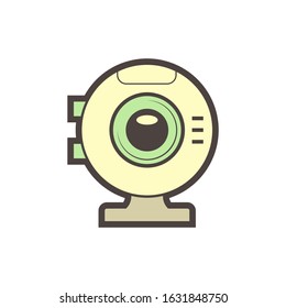 Sport camera and photography equipment vector icon design on white.