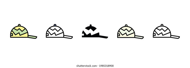 sport cap vector type icon