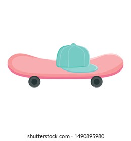 sport cap youth accessory with skateboard