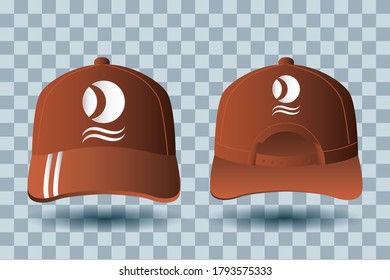 sport caps branding accessories icons vector illustration design