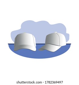 sport caps branding isolated icons vector illustration design