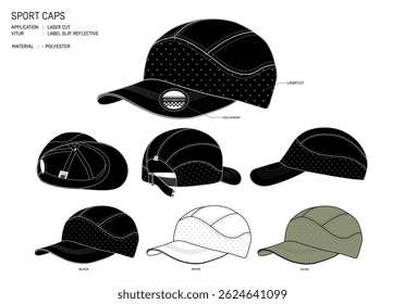 SPORT CAPS MOCKUP DESIGN WITH COMBO COLOUR