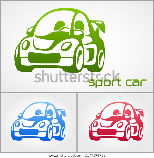 Sport\
Car Abstract Logo funny vector design element template, Race and\
auto repair service Logotype, Vector\
illustration