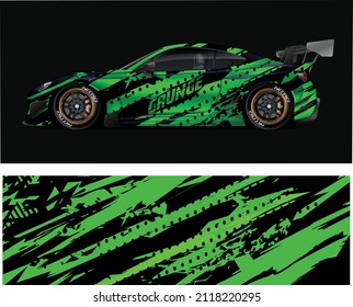 
Sport Car Abstract Stripe For Green Car Wrap Design