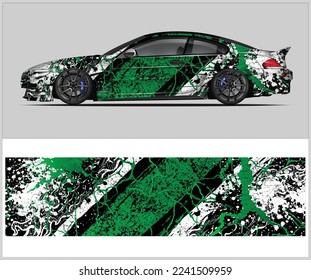 sport car abstract stripe for car wrap design