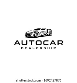 Sport Car Auto Car Automobile Abstract Dealer Sport Car Garage Concept Illustration Design Logo