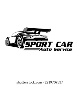 Sport car auto service logo vector.