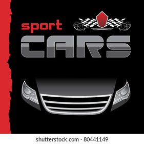 Sport car. Background for design. Vector