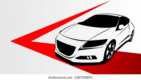 sport car background wallpaper silhouette design vector
