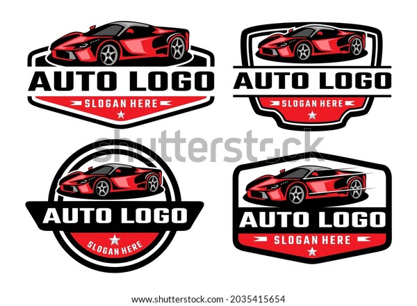 Sport car badge logo\
design template