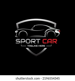 Sport car concept logo design template for automotive industry