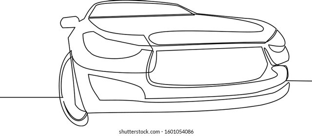 Sport car continuous single line