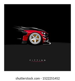 sport car custome in black concept