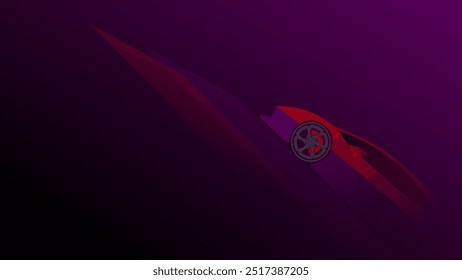 sport car dark background vector