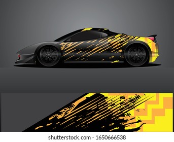 sport car decal graphic wrap vector, abstract background