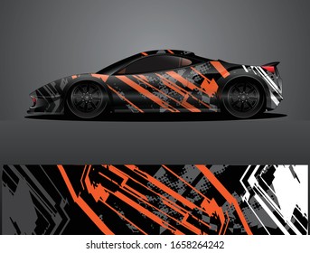 Sport Car Decal Graphic Wrap Vector, Abstract Background