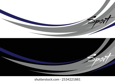 Sport car decal stripes Modern Vector Template EPS 10