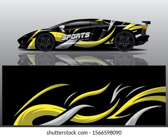 Sport Car Decal Wrap Design Vector