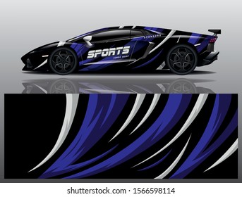 sport car decal wrap design vector