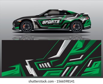 sport car decal wrap design vector