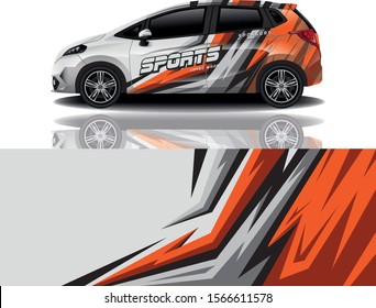 sport car decal wrap design vector eps 10