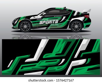 sport car decal wrap design vector