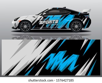 sport car decal wrap design vector