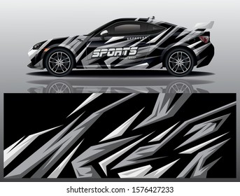 sport car decal wrap design vector