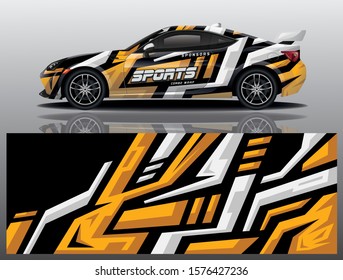sport car decal wrap design vector