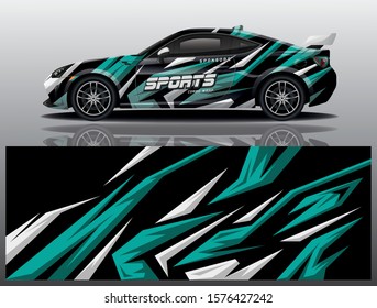 sport car decal wrap design vector