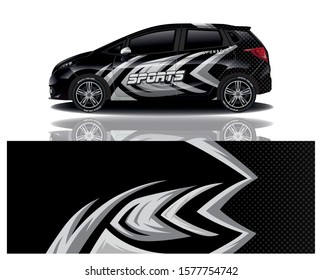 sport car decal wrap design vector