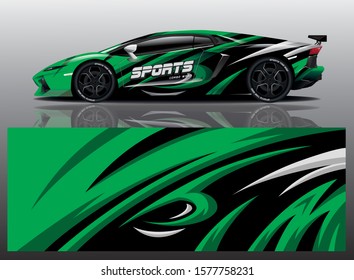 sport car decal wrap design vector