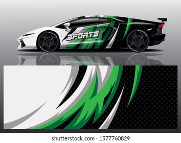 sport car decal wrap design vector
