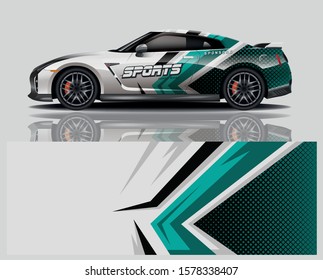 Sport car decal wrap design vector