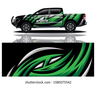 sport car decal wrap design vector