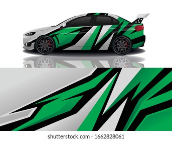 sport car decal wrap design vector