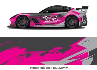 sport car decal wrap design vector