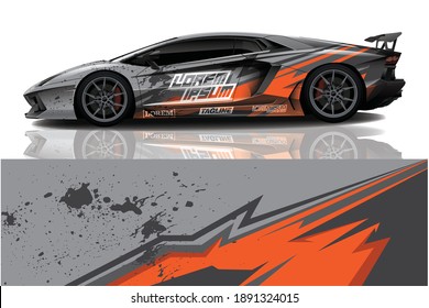 Sport Car Decal Wrap Design Vector