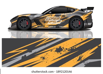 Sport Car Decal Wrap Design Vector