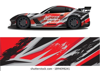 sport car decal wrap design vector